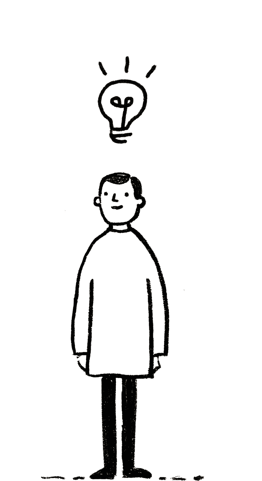 Pessoa com uma ideia
